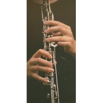 Clarinettiste faisant ses gammes en carte d'art photo.