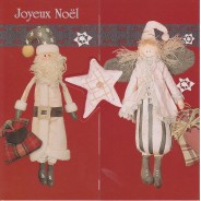 Carte Joyeux Noël "Poupées chiffons"