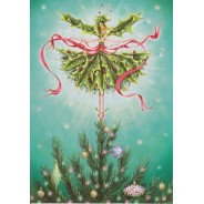 Houx de Noël, carte féérique