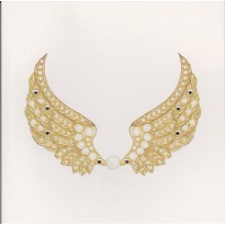Ailes d'Ange " Swarovski", carte de Noël