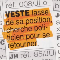 Carte expression humoristique : "Retourner sa veste" !