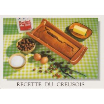 Gâteau Creusois aux noisettes, carte postale recette