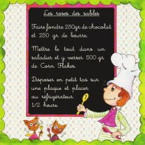 Roses des Sables, carte postale recette pour enfants