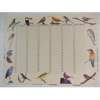 Calendrier perpétuel motifs 30 oiseaux