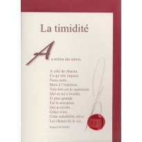 "La Timidité" poème de Raphaël Romero sur carte double.