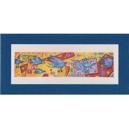 Carte Les oiseaux bleu