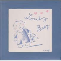 "Lovely Baby" carte cadre avec chevalet.