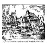 Carte Eglise Montierneuf et Moulin de Chasseigne à Poitiers