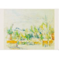 "La terrasse du Jardin des Lauves" de Paul Cézanne en carte postale reproduction