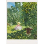 Prairie du Parc de Calais de Paul-Albert Besnard reproduction sur carte