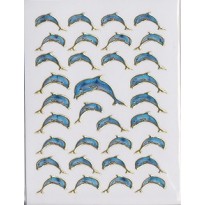 Stickers "Dauphins" en planche de 33 élèments