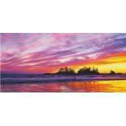 Paysage au soleil couchant
