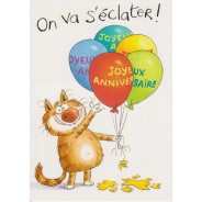 Chat Joyeux Anniversaire On va s'éclater !