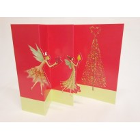Les Anges de Noël, Carte de Noël en 3 volets à ouvrir