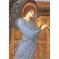 Anges jouant du flageolet de Edward Burne-Jones, peintre britannique 19ème