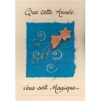 Que cette Année vous soit Magique, carte de meilleurs voeux avec sujet scrapbooking