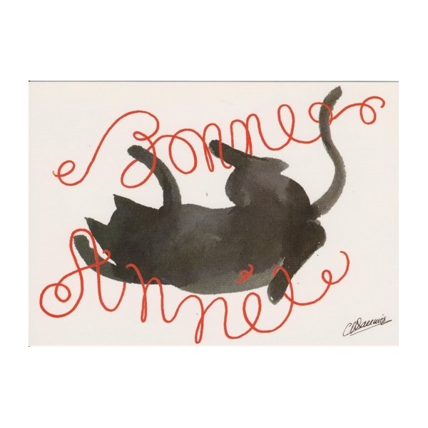 Carte de Bonne Année avec Le Chat - Carterie Poitiers