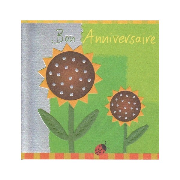 Carte D Anniversaire Fleurs De Soleil Carterie Poitiers