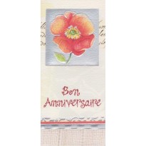 Carte "Bon Anniversaire" Fleur de Pivoine
