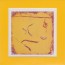 Oeuvre graphique de Florence Roqueplo Harmonie en jaune sur carte postale cadre.
