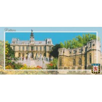 Poitiers, Palais des ducs d'Aquitaine ou Palais de Justice et Hôtel de Ville, carte régionale.