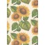 Bloc correspondance "Fleurs de Tournesols", feuille couleur crème