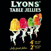 Magnet "Jolly Good Jellies" publicité anglaise vintage