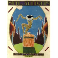 Nuit d'Arlequin, produits de parfumerie Lorenzy-Palanca, Magnet métal publicitaire style retro