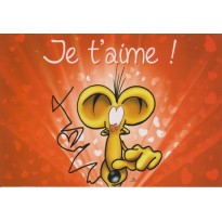 Carte tendre  "Je t'Aime" avec tendresse et humour !