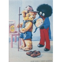Carte reproduction publicité Silver Shred et son ours !