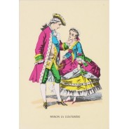 Manon, la Couturière, carte reproduction d'image d'Epinal