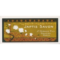 Savon Japtis, carte reproduction d'étiquette vintage