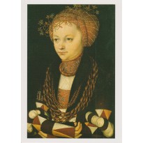 Portrait de Femme par Lucas Cranach, carte postale reproduction de tableau