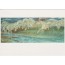 "Les Chevaux de Neptune" de Walter Crane, reproduction du tableau sur carte postale