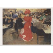 "Au Café d'Harcourt à Paris" d'Henri Evenepoel, carte postale reproduction du tableau