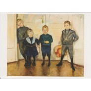 Les fils du Docteur Linde d'Edvard Munch, reproduction du tableau sur carte postale