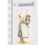 "Bon rétablissement", carte signée Holly Hobbie, années 60