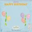 Anniversaire et poisson rouge, carte d'anniversaire en 3 D