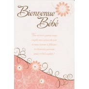 Bienvenue Bébé, carte de félicitations avec texte