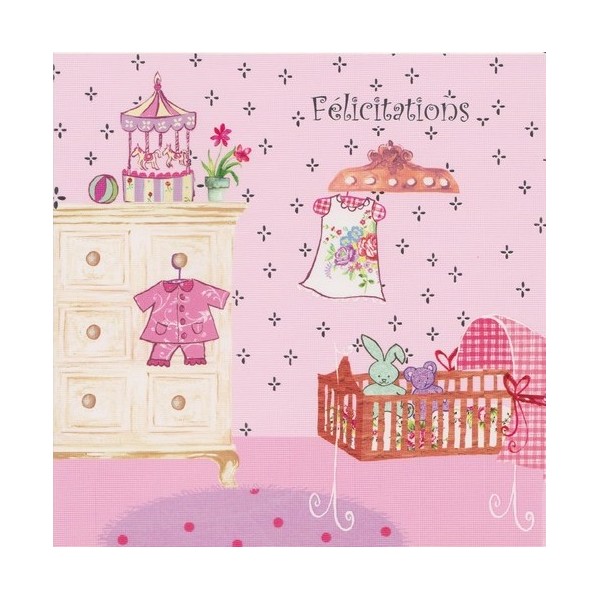 Carte De Felicitations Pour La Naissance D Une Petite Fille