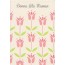 Bonne Fête Maman ! carte à fleurs vert et rose