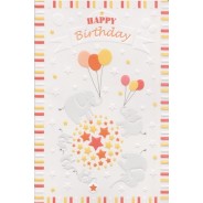 Lots de 3 cartes Joyeux Anniversaire et Happy Birthday