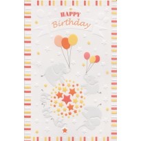 Lot de 3 cartes Joyeux Anniversaire et Happy Birthday