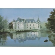 Château d'Azay-le-Rideau par Michel Delacroix, carte postale reproduction