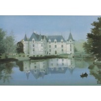 Château d'Azay-le-Rideau par Michel Delacroix, carte postale reproduction