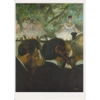 Musiciens à l'orchestre d'Edgar Degas, carte postale d'art