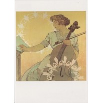 "La Violoncelliste Zdenka Cerna" d'Alphonse Mucha