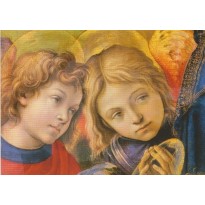 Têtes d'Anges de Filippino Lippi, reproduction carte d'art