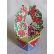 Petits pots décoratifs pour Noël, cartes 3 D