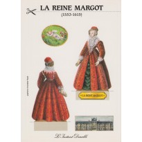 Carte "Reine Margot", personnage en silhouette